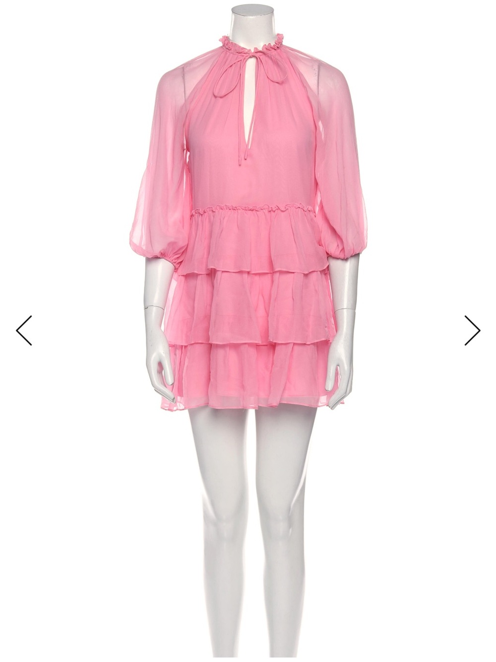 Alice + Olivia Pink Tiered Mini Dress